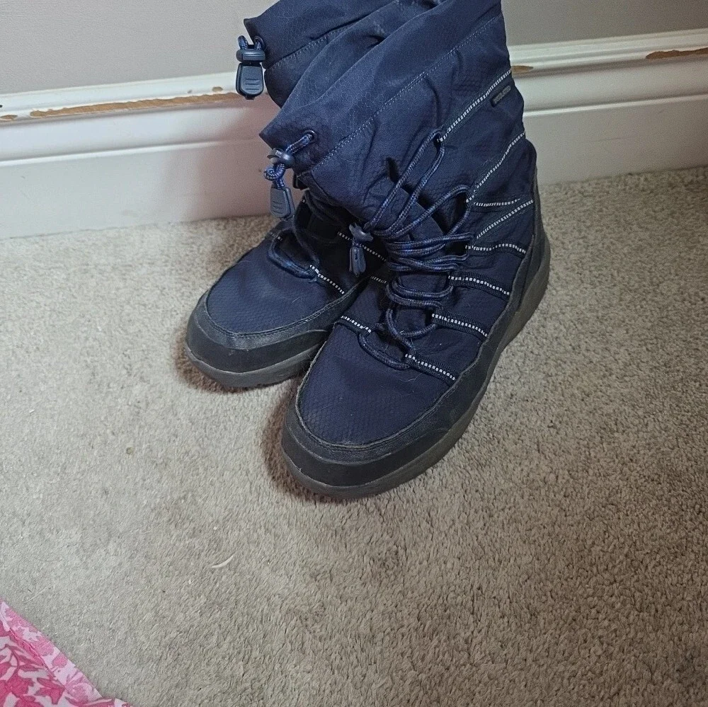 Boys Navy Winter Snow Boots